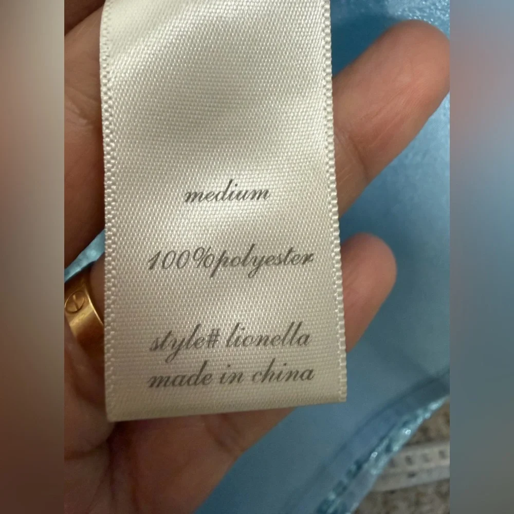 Altar'd State Light Blue Puff-Sleeve Mini Dress size M - Picture 6 of 8